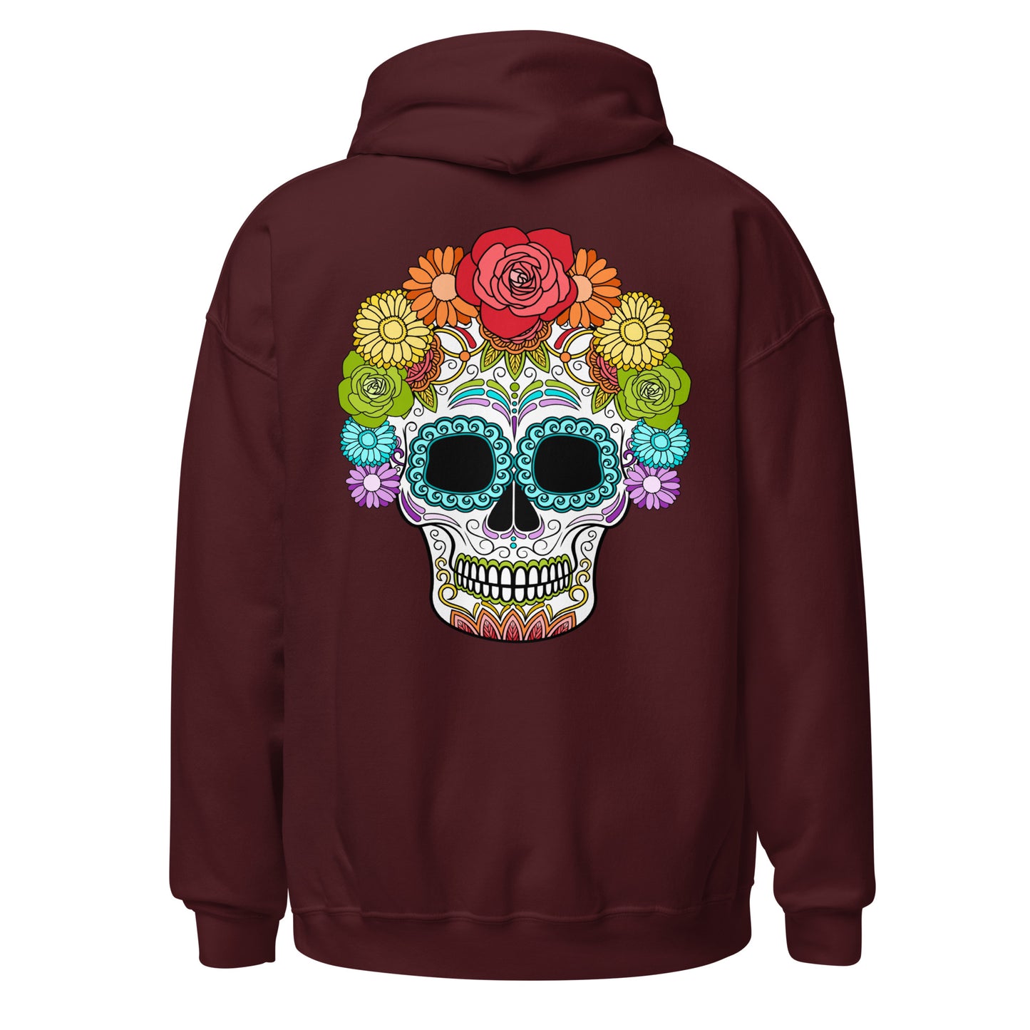 Rainbow Day of the Dead Mask Hoodie Sweatshirt