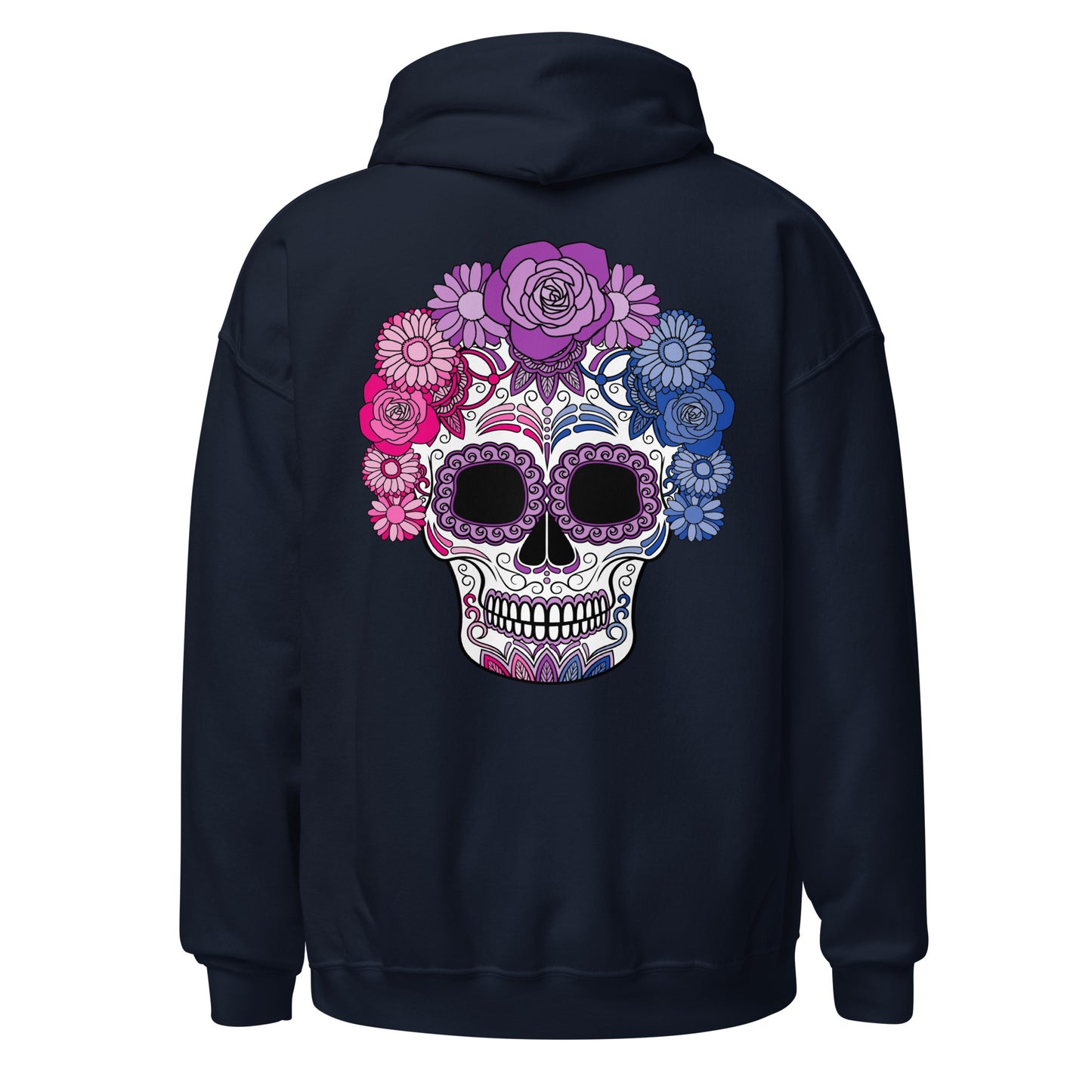 Bisexual Day of the Dead Mask Hoodie Sweatshirt