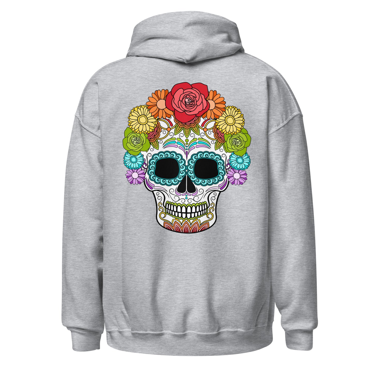 Rainbow Day of the Dead Mask Hoodie Sweatshirt