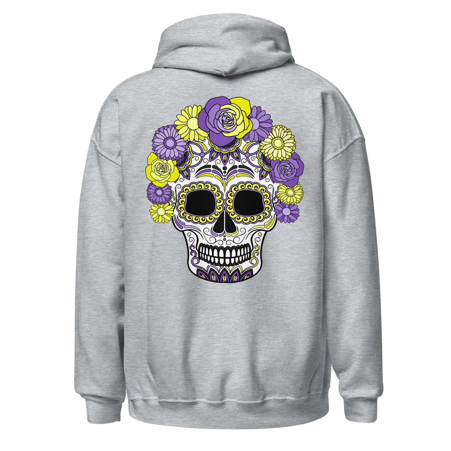 Non-Binary Day of the Dead Mask Hoodie Sweatshirt