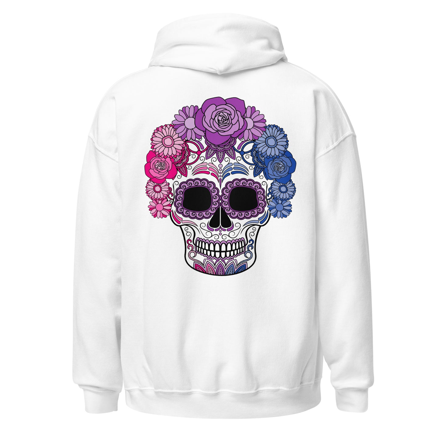 Bisexual Day of the Dead Mask Hoodie Sweatshirt