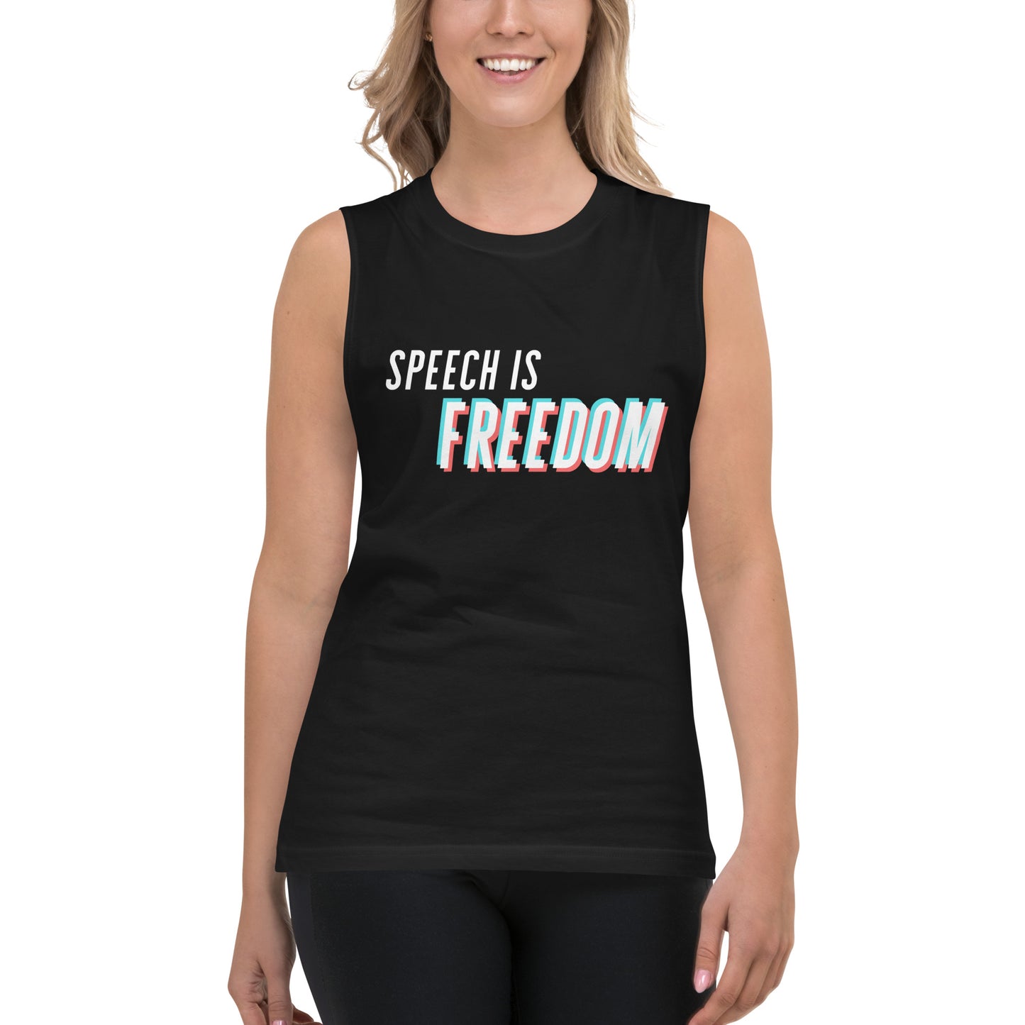 Hands Off My TikTok - Speech Is Freedom Muscle Shirt