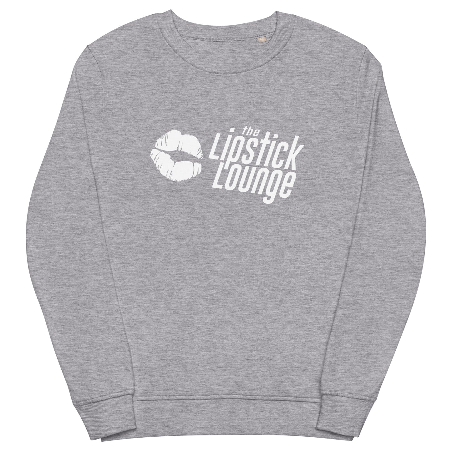 Lipstick Lounge White/Black Logo Medium Weight Sweatshirt