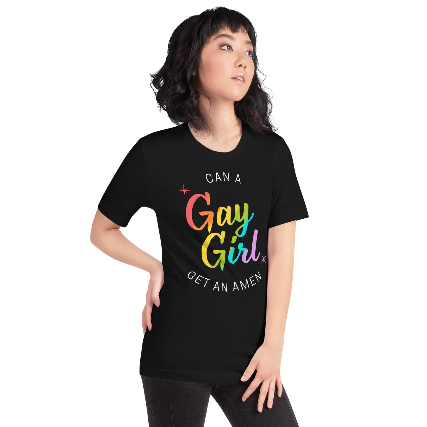 Can A Gay Girl Get An Amen Unisex t-shirt