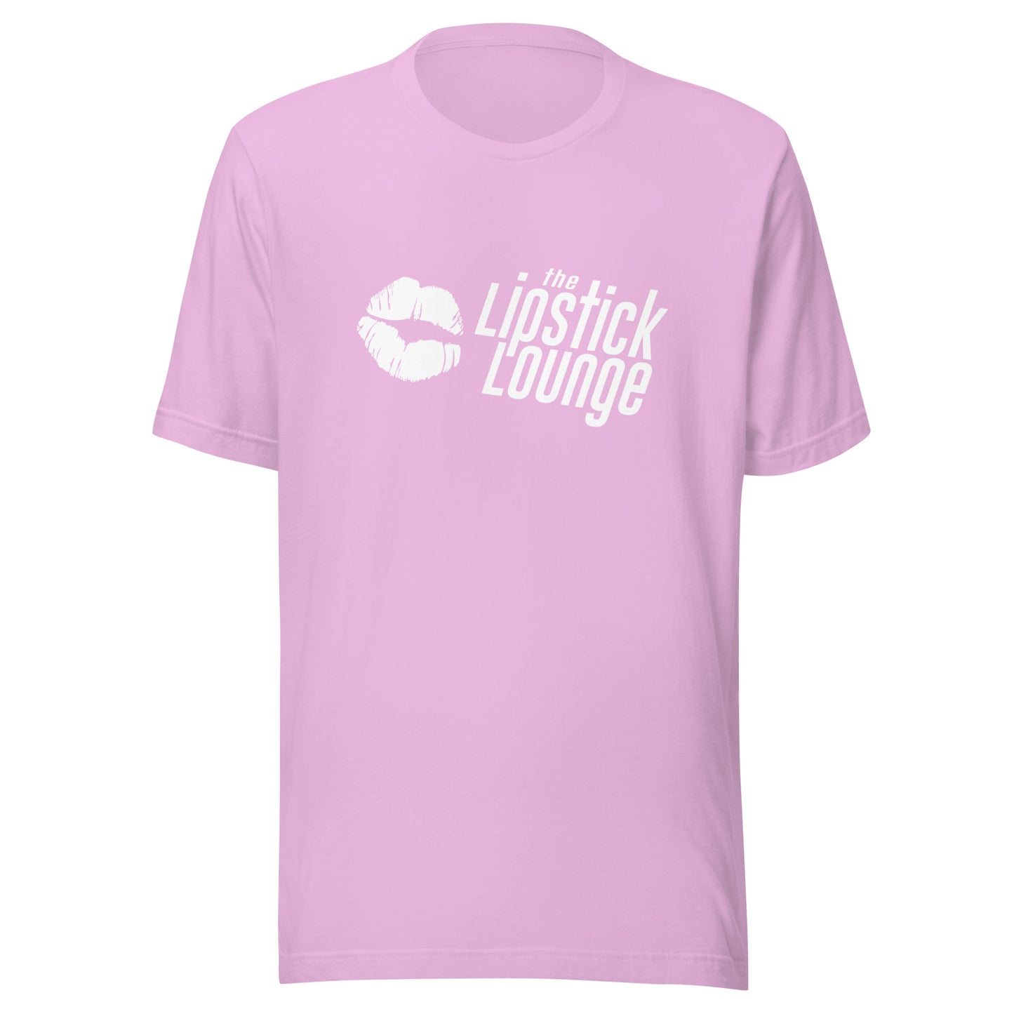 Lipstick Lounge White/Black Logo Unisex T-shirt