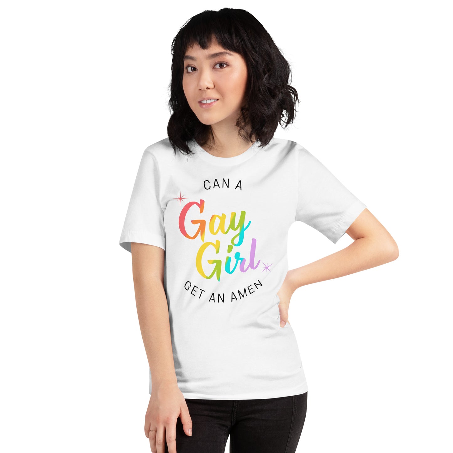 Can A Gay Girl Get An Amen Unisex t-shirt