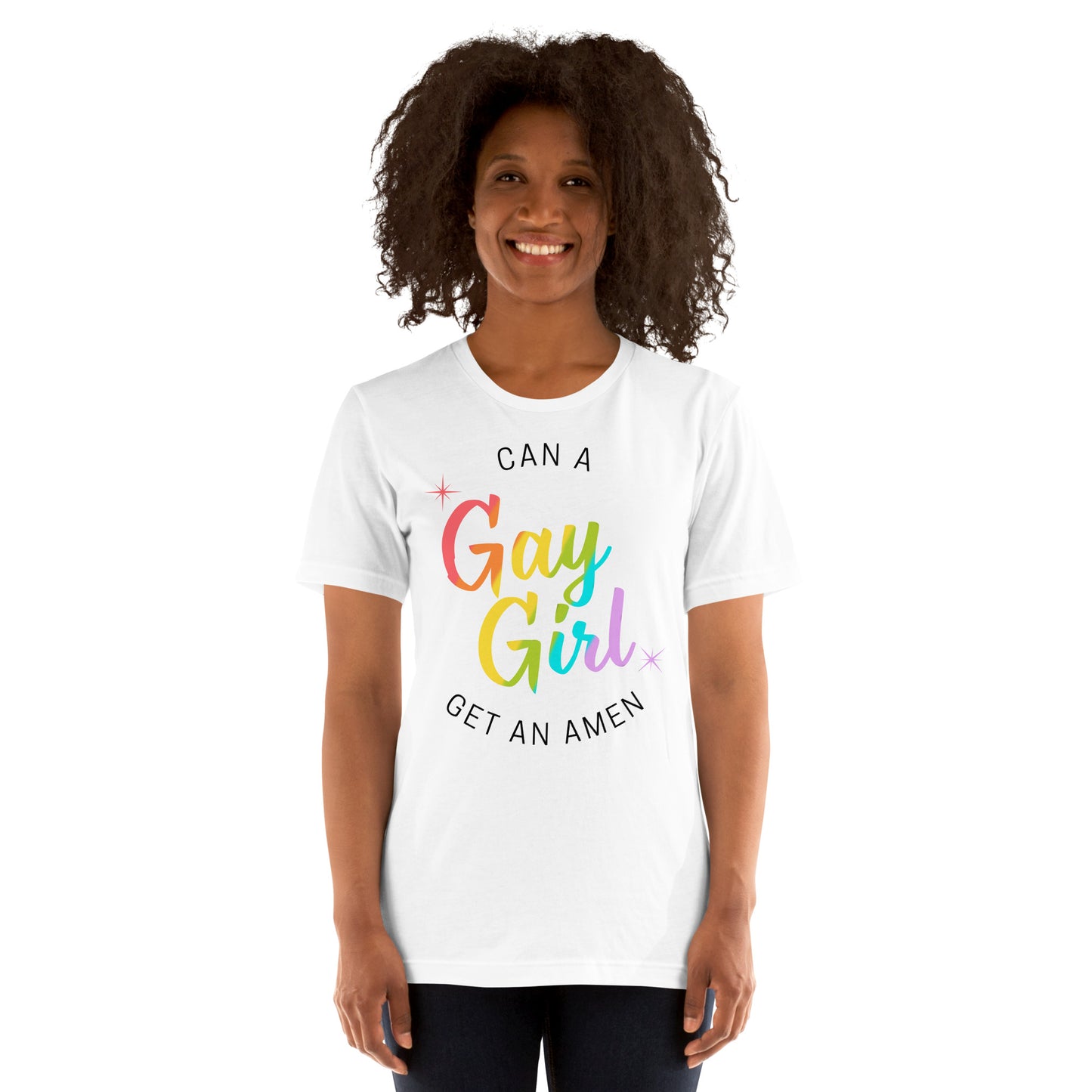 Can A Gay Girl Get An Amen Unisex t-shirt