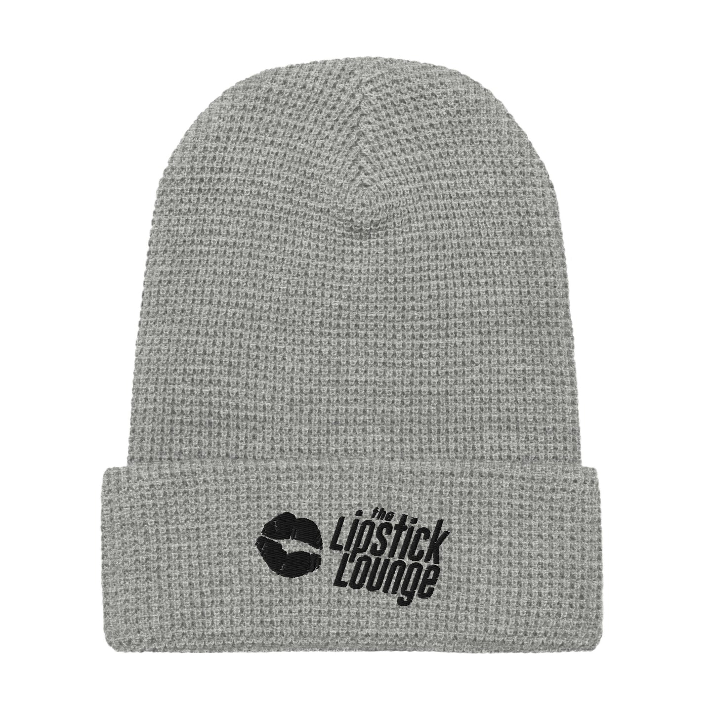 Lipstick Lounge Black Logo Waffle Beanie