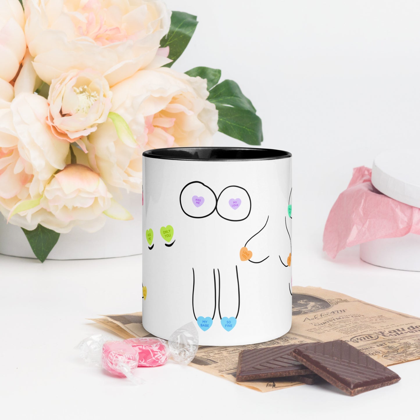 Candy Heart Boobies Mug