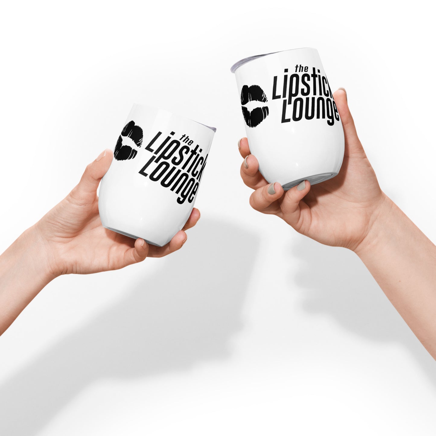 Lipstick Lounge Black Logo Wine Tumbler