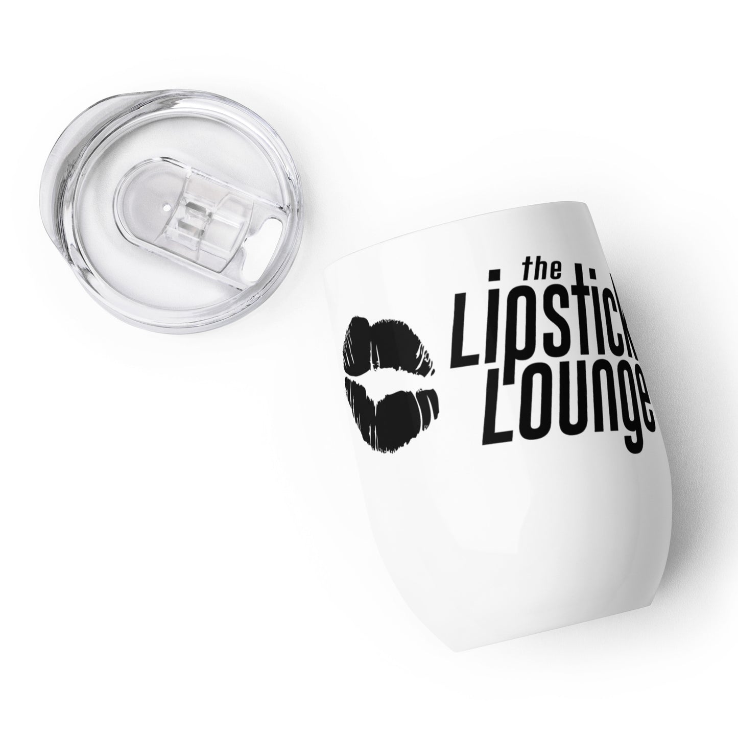 Lipstick Lounge Black Logo Wine Tumbler