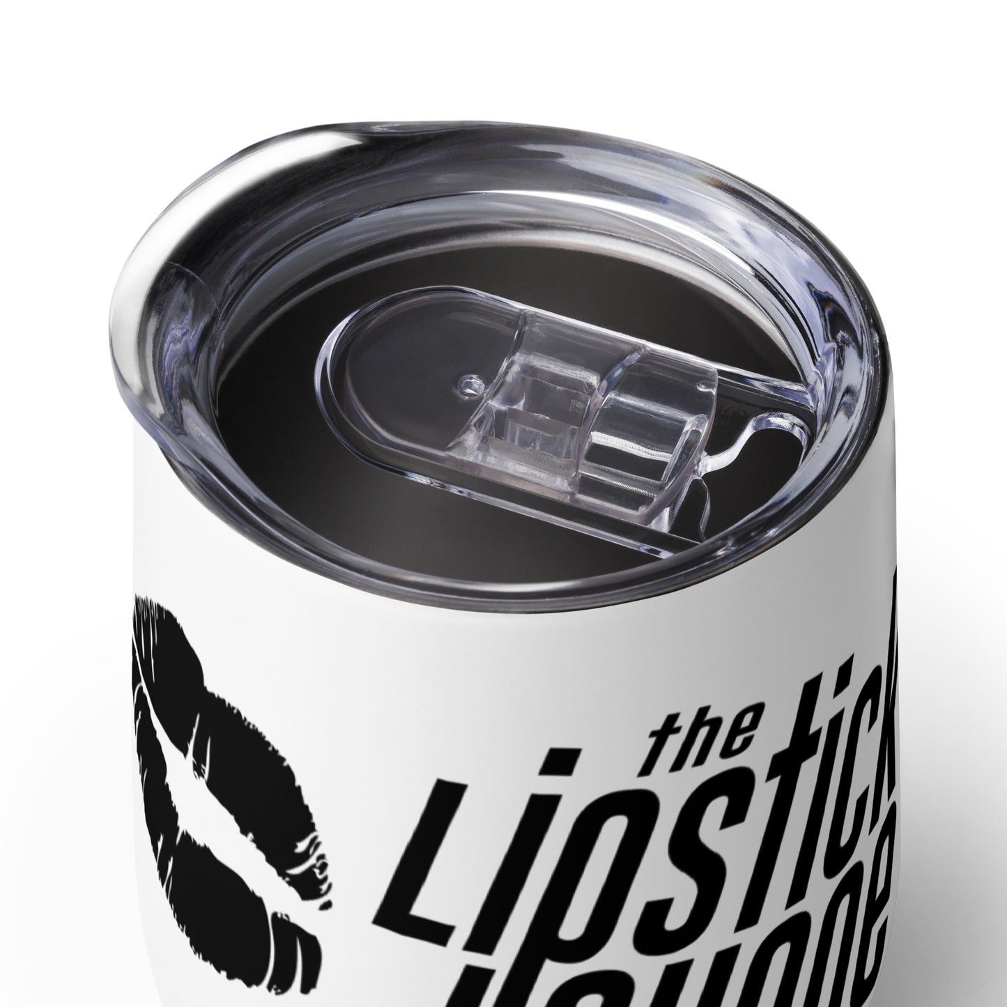 Lipstick Lounge Black Logo Wine Tumbler