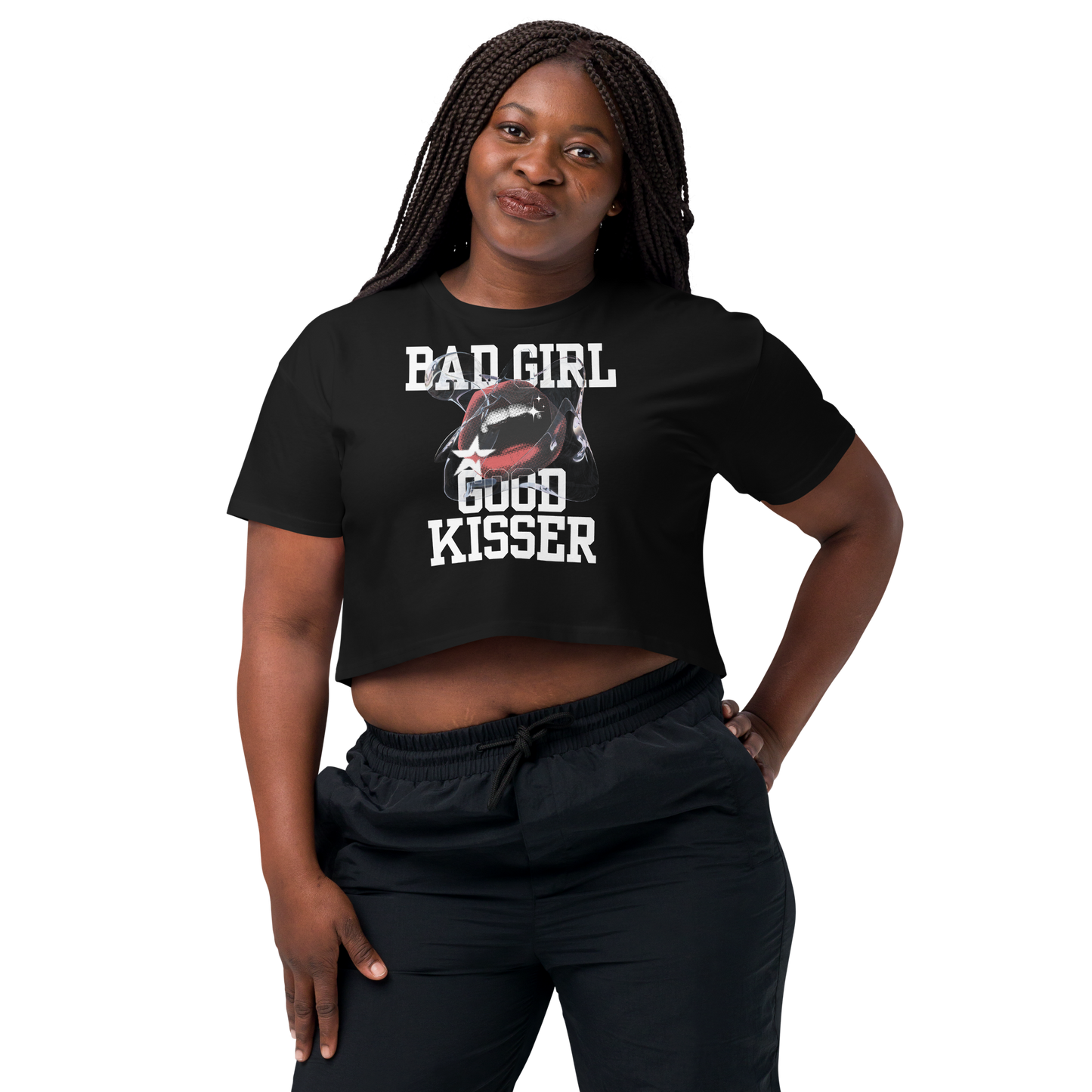 Bad Girl Good Kisser crop top