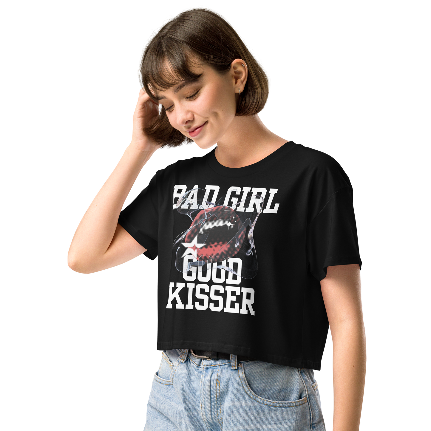 Bad Girl Good Kisser crop top