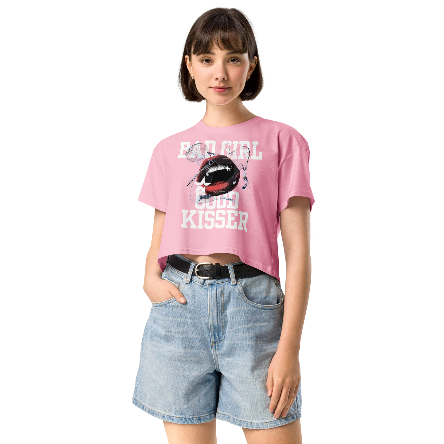 Bad Girl Good Kisser crop top