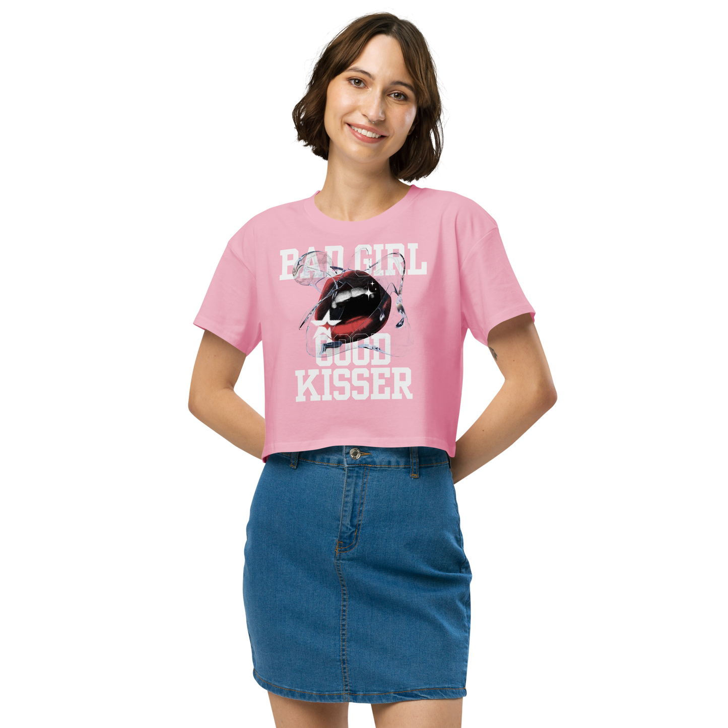 Bad Girl Good Kisser crop top