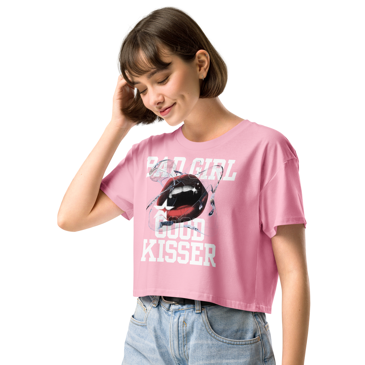 Bad Girl Good Kisser crop top