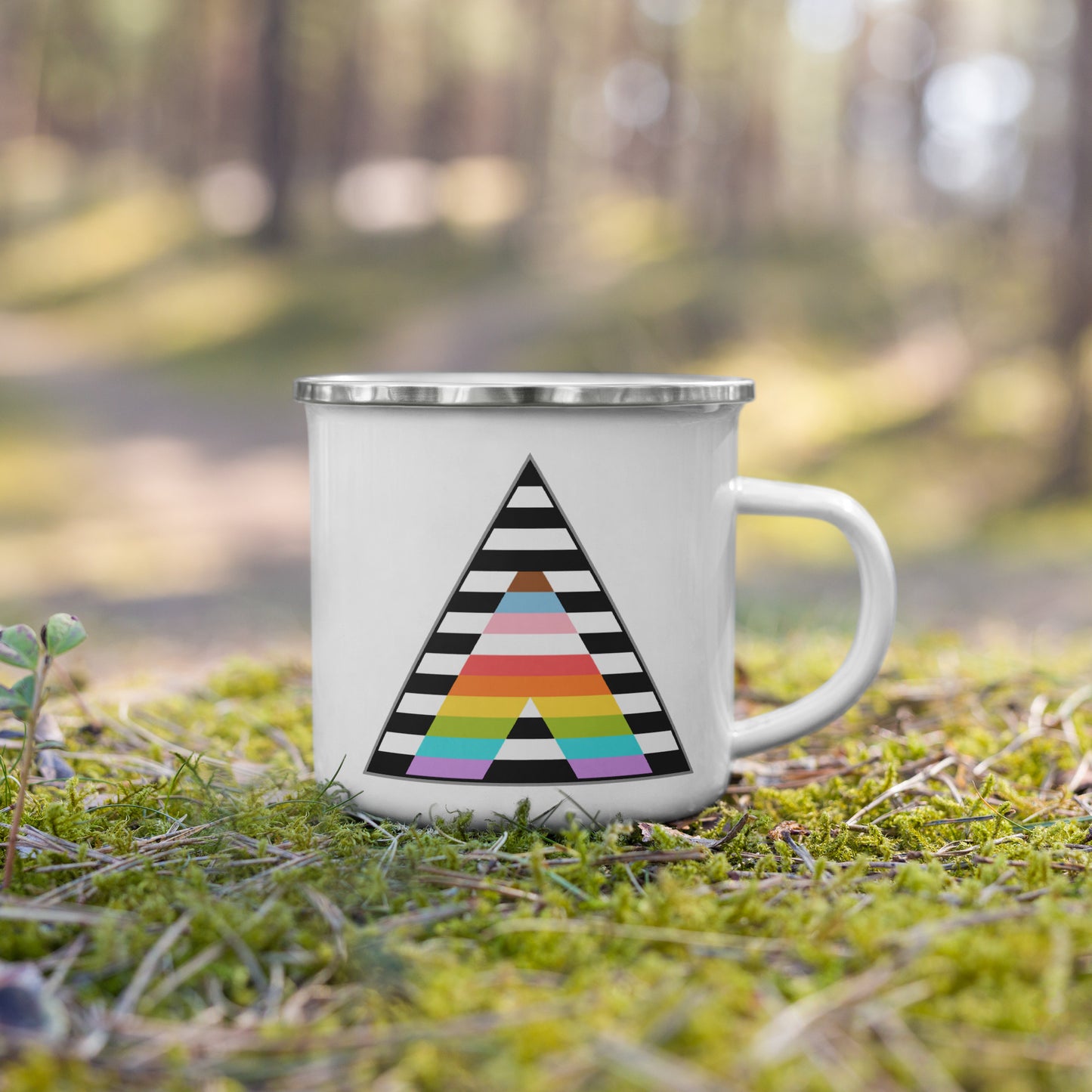 LGBTQ+ Ally Pride Progress Enamel Mug