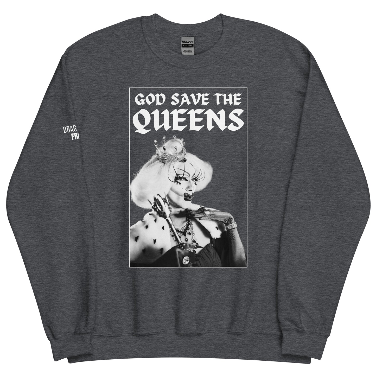 God Save the Queens Unisex Sweatshirt (Black & White Queen)