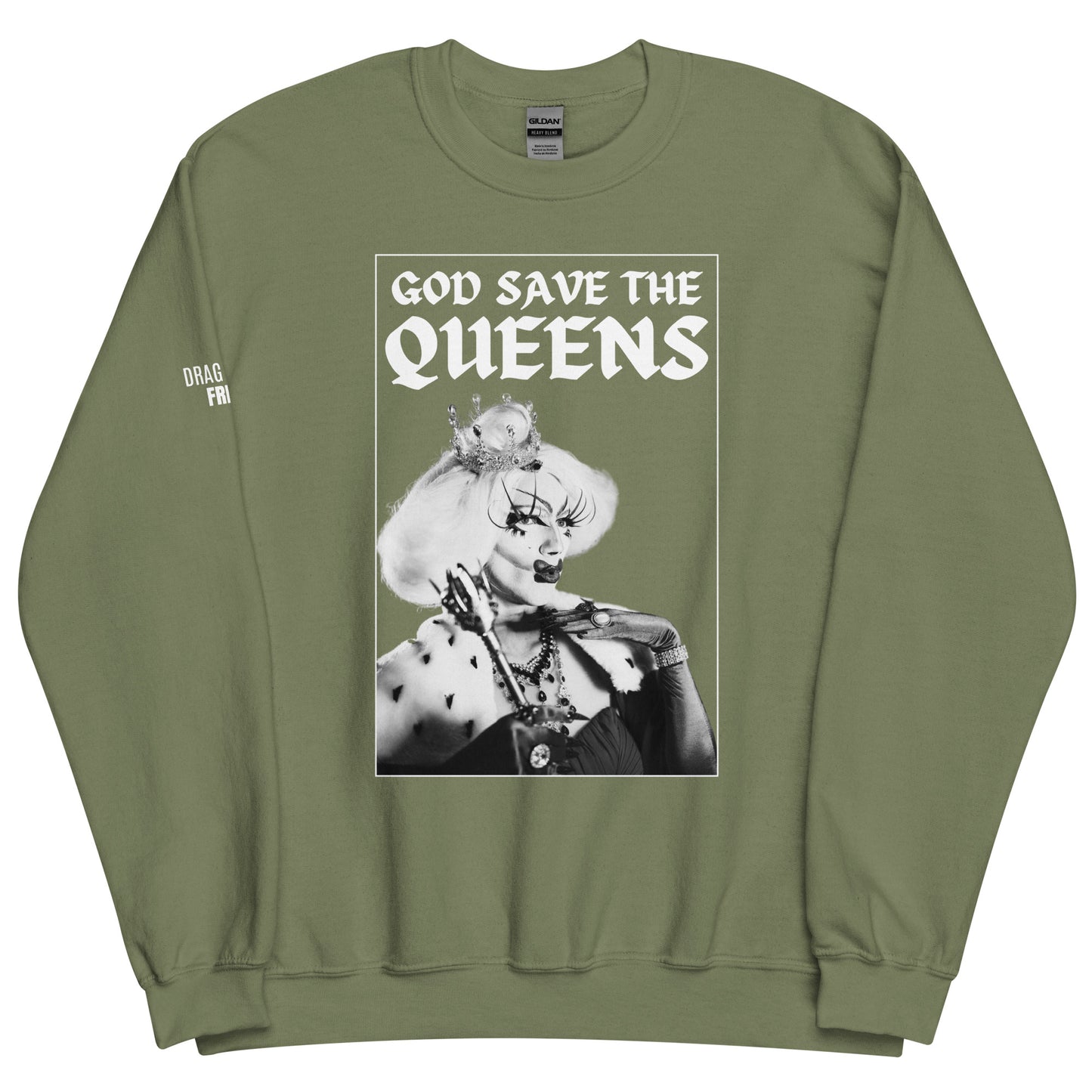 God Save the Queens Unisex Sweatshirt (Black & White Queen)