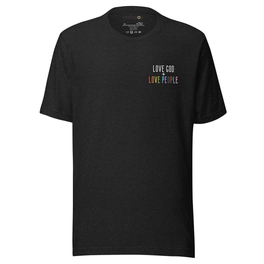 Love God + Love People Unisex T-shirt - Black