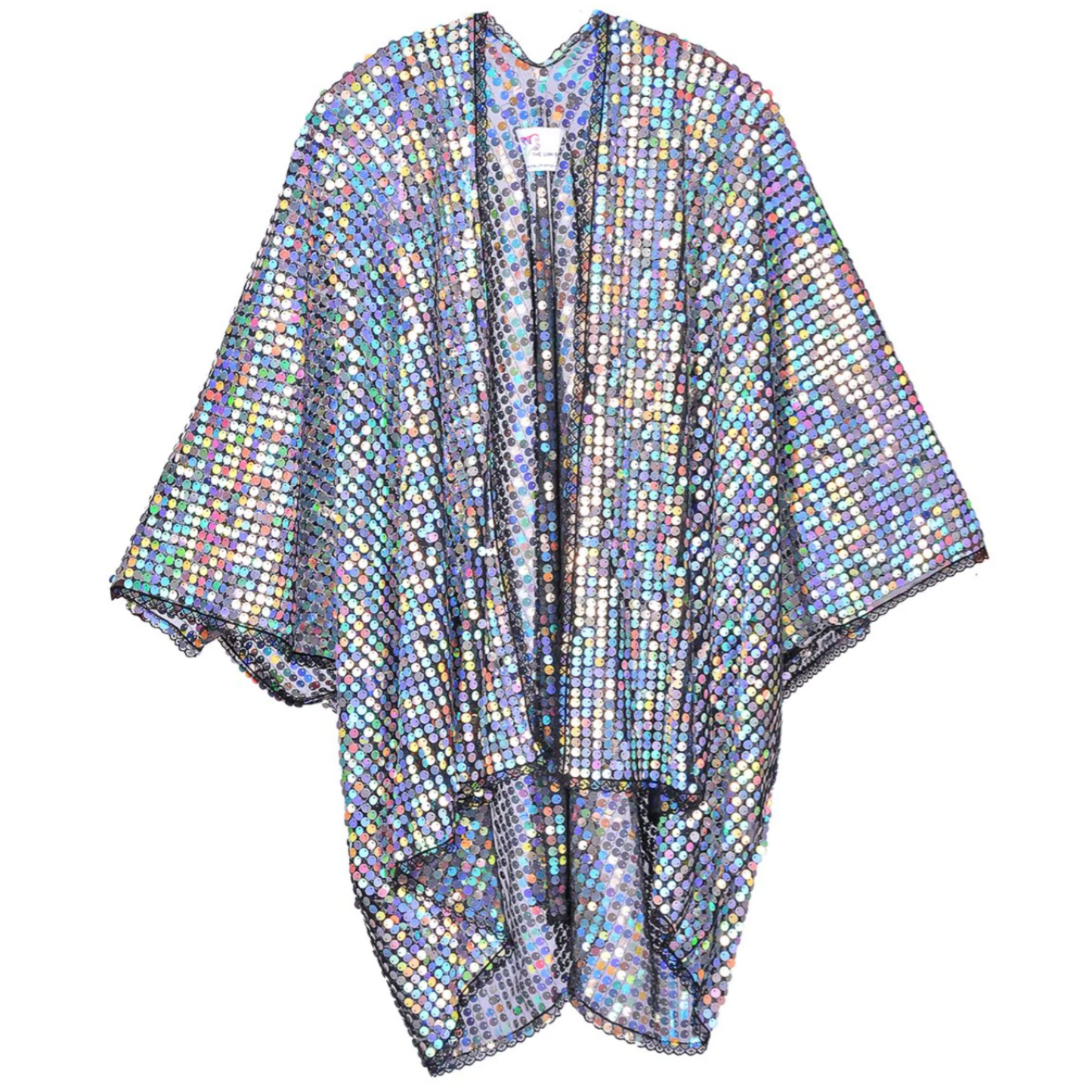 Holographic Sequin Kimono