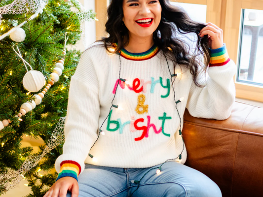 Merry & Bright Rainbow Sweater