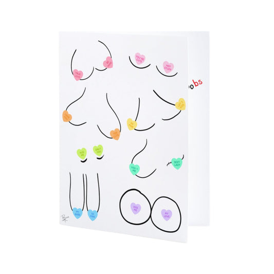 Candy Heart Boobies Card