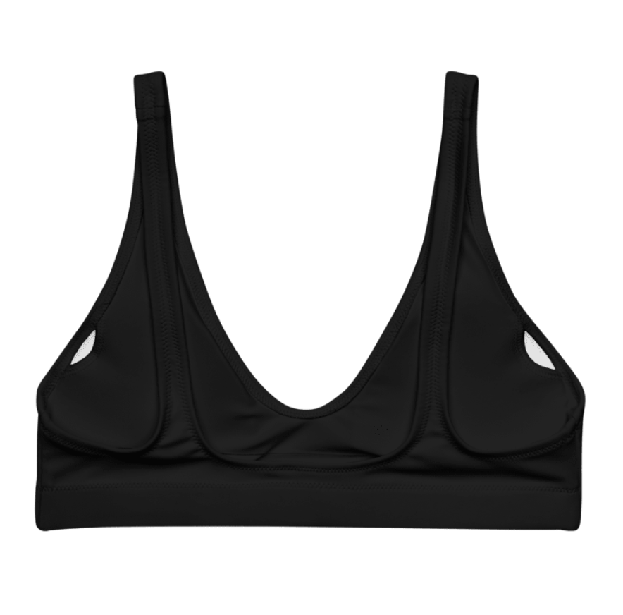 Asexual Solid Athletic Bikini Top