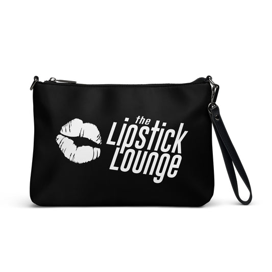 Lipstick Lounge White Logo Crossbody Bag