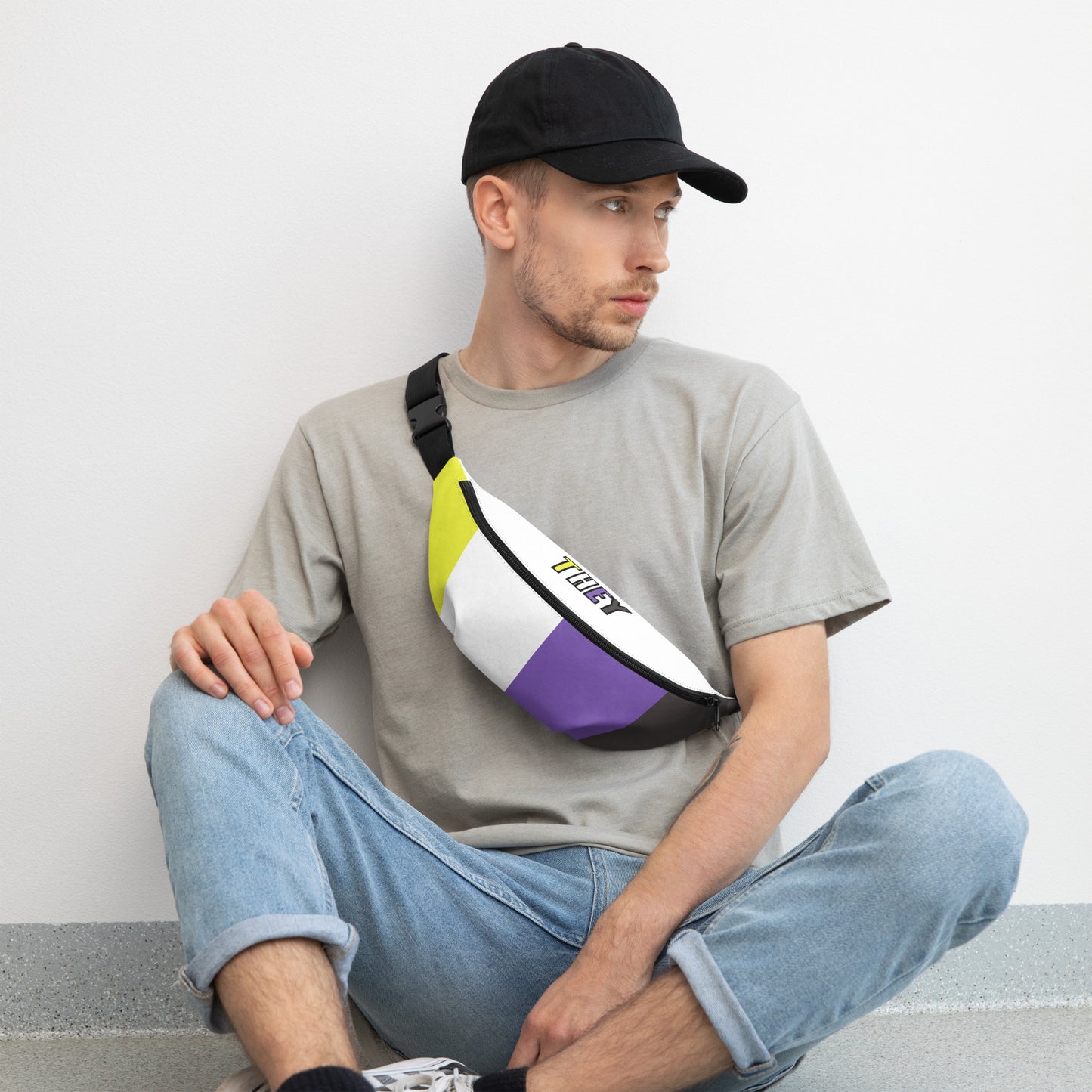 Nonbinary Flag Belt Bag