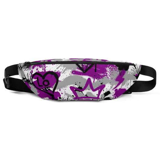 Asexual Aces Graffiti Belt Bag in White