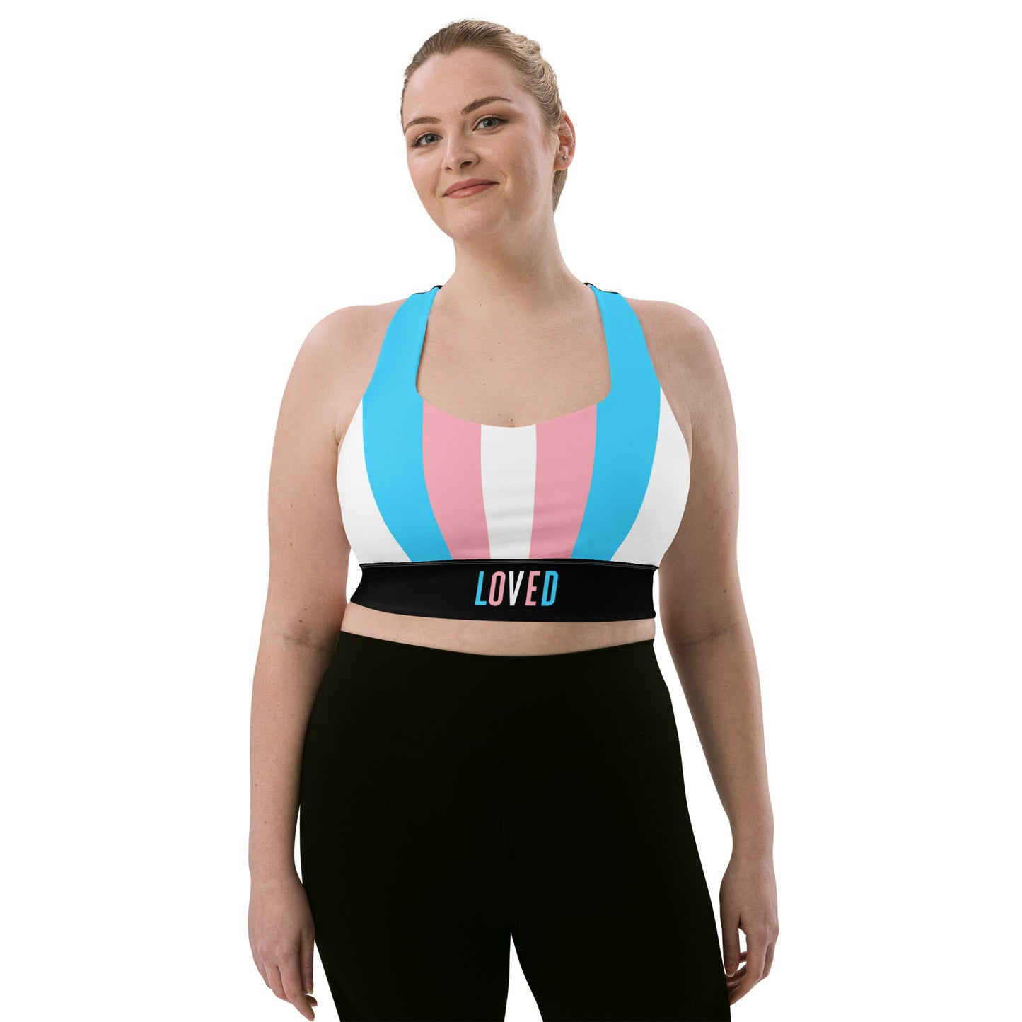 Trans Pride Flag Sports Bra