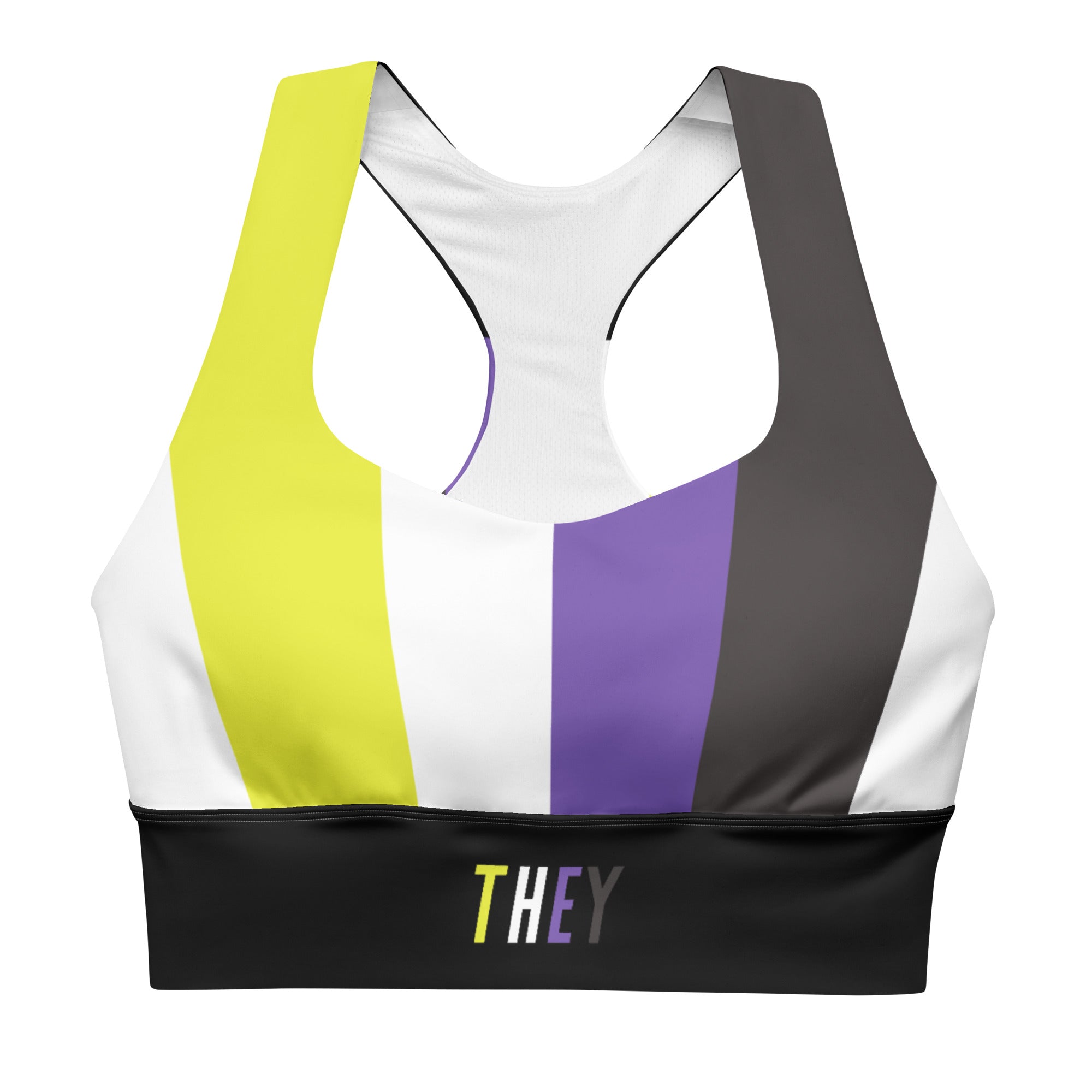 NonBinary Purple Pride Sports Bra – Prideboxco