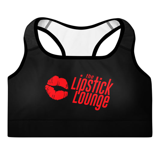 Lipstick Lounge Red Logo Sports Bra