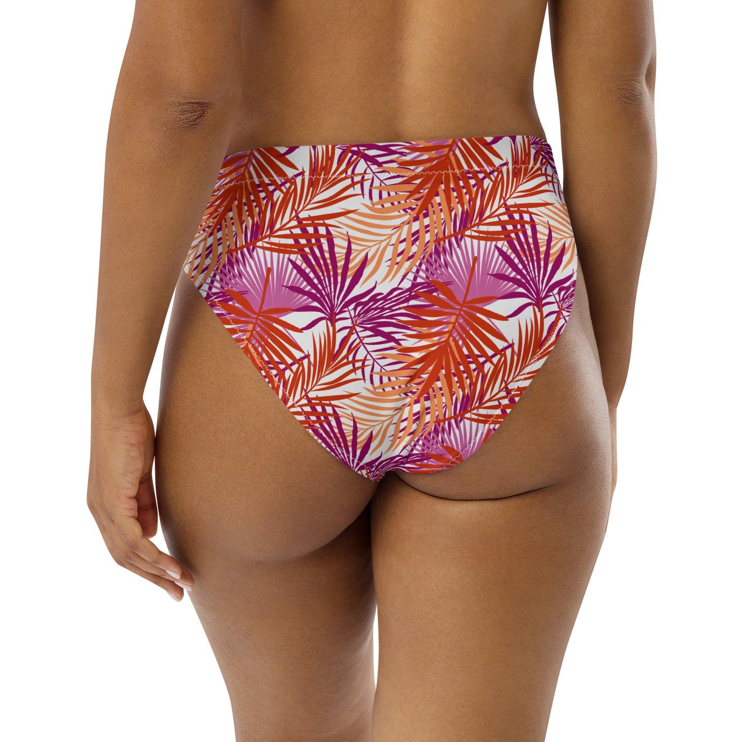 Lesbian Palm High-Waisted Athletic Bikini Bottom