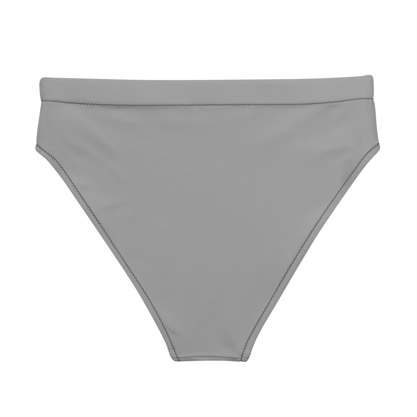 Asexual Solid High-Waisted Athletic Bikini Bottom