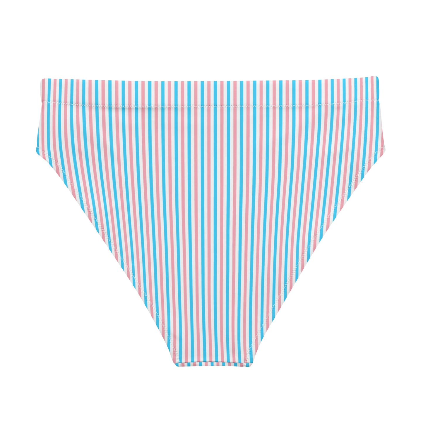 Transgender Striped High-Waisted Athletic Bikini Bottom