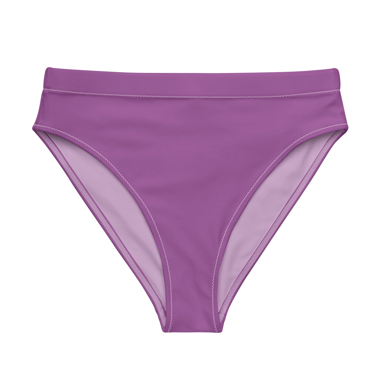 Bisexual Solid High-Waisted Athletic Bikini Bottom