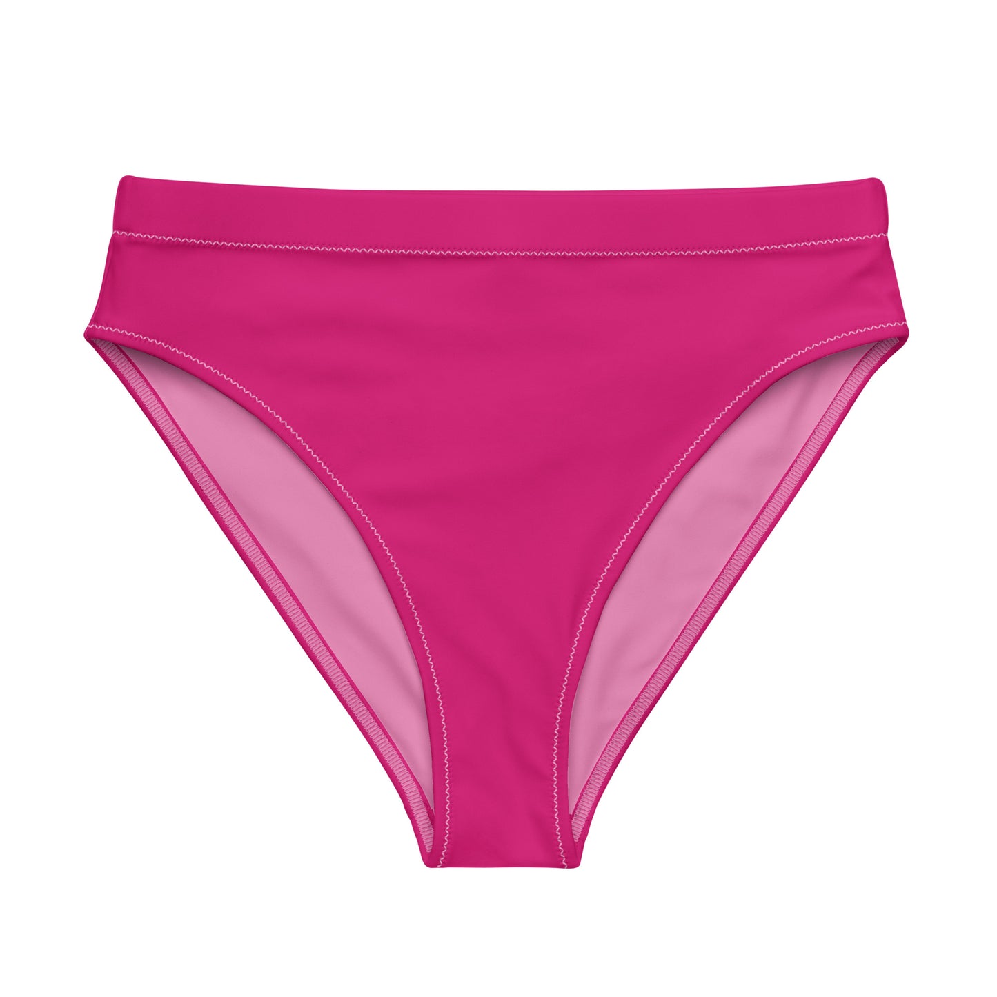 Bisexual Solid High-Waisted Athletic Bikini Bottom