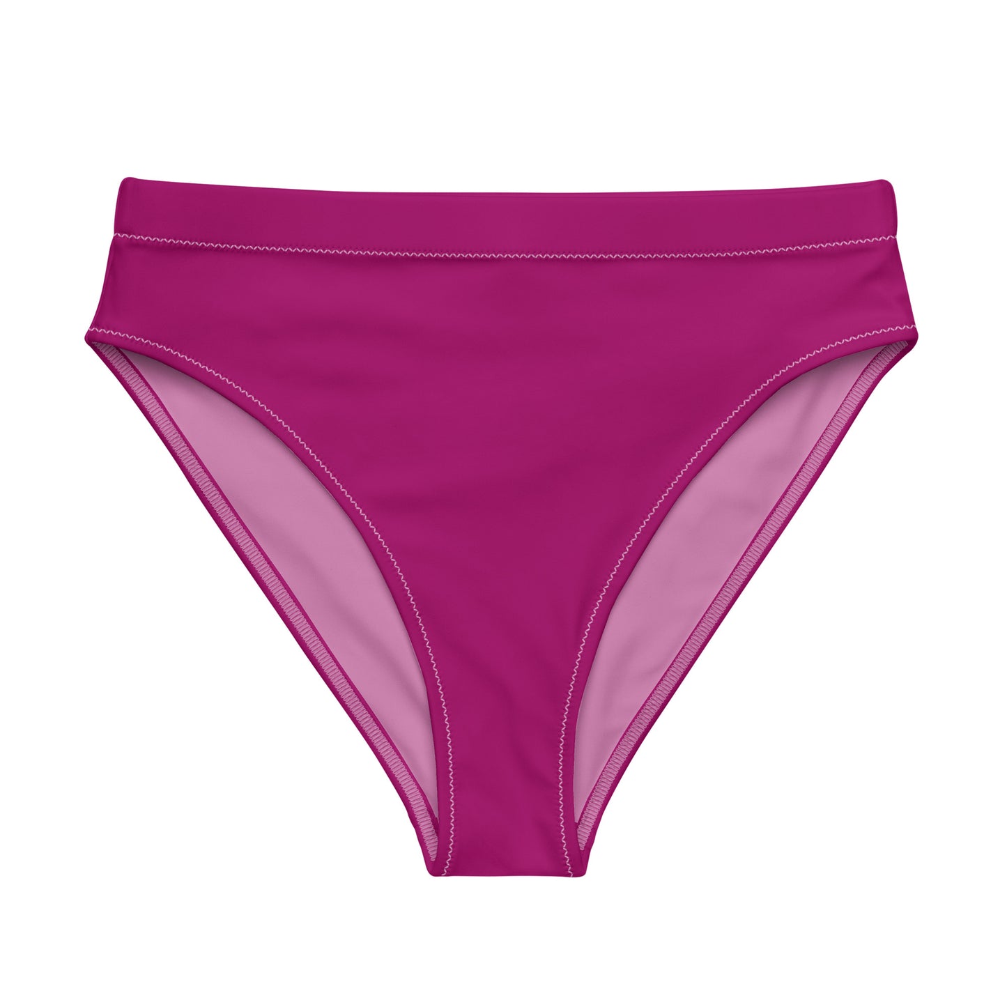 Lesbian Solid High-Waisted Athletic Bikini Bottom