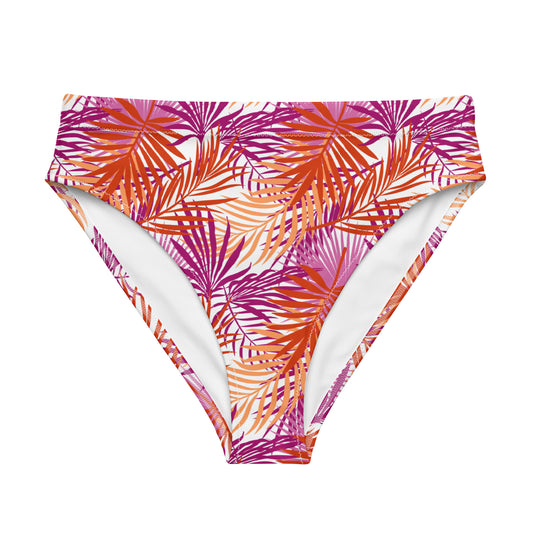 Lesbian Palm High-Waisted Athletic Bikini Bottom