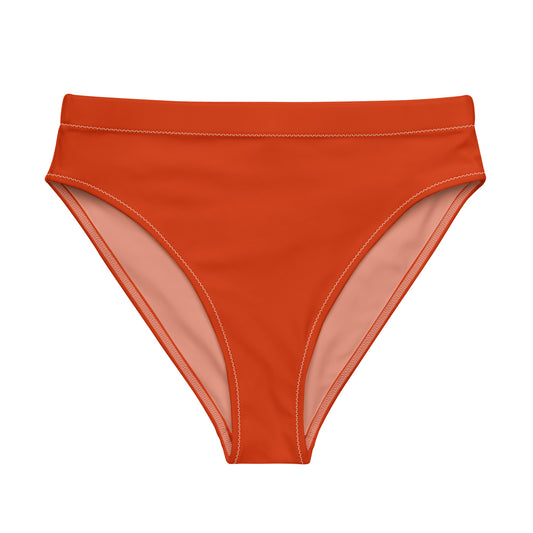 Lesbian Solid High-Waisted Athletic Bikini Bottom
