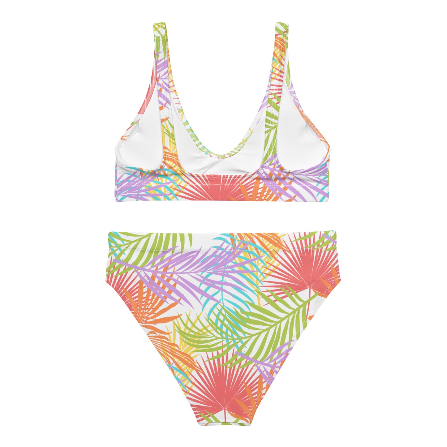 Rainbow Palm Athletic Bikini Top