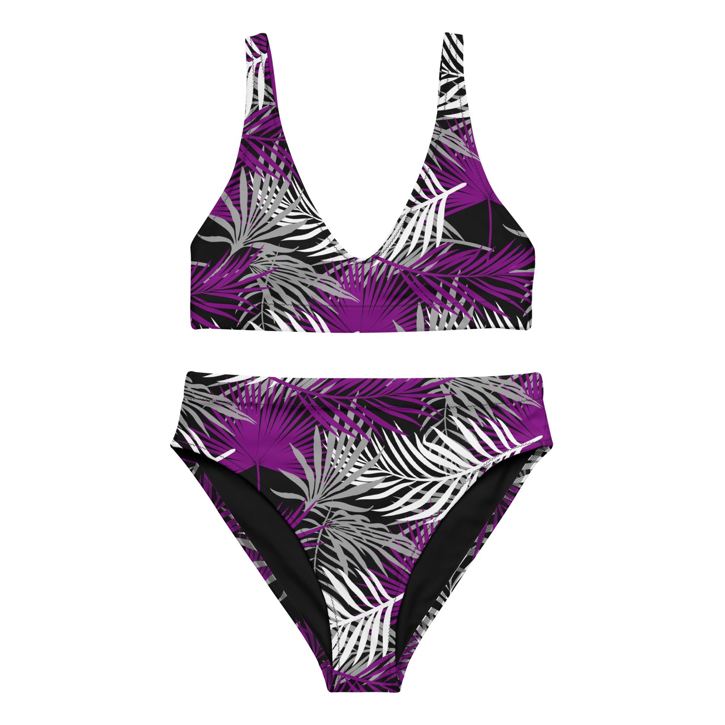 Asexual Palm High-Waisted Athletic Bikini Bottom