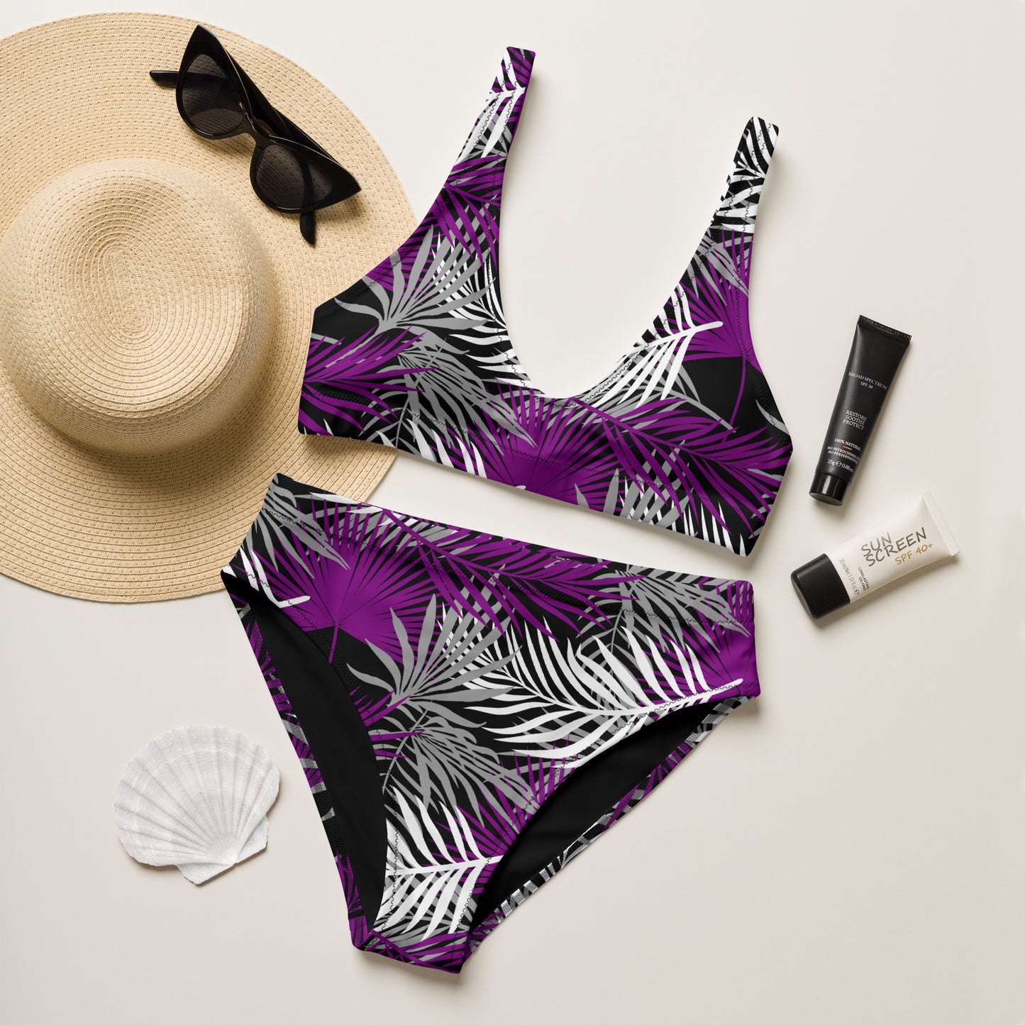 Asexual Palm Athletic Bikini Top