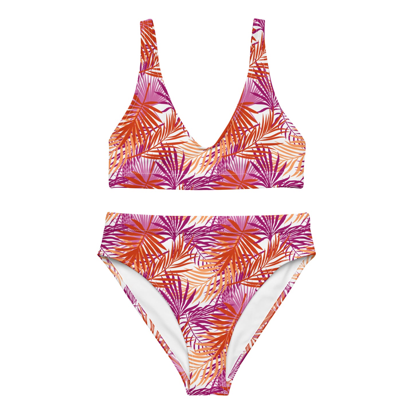 Lesbian Palm High-Waisted Athletic Bikini Bottom