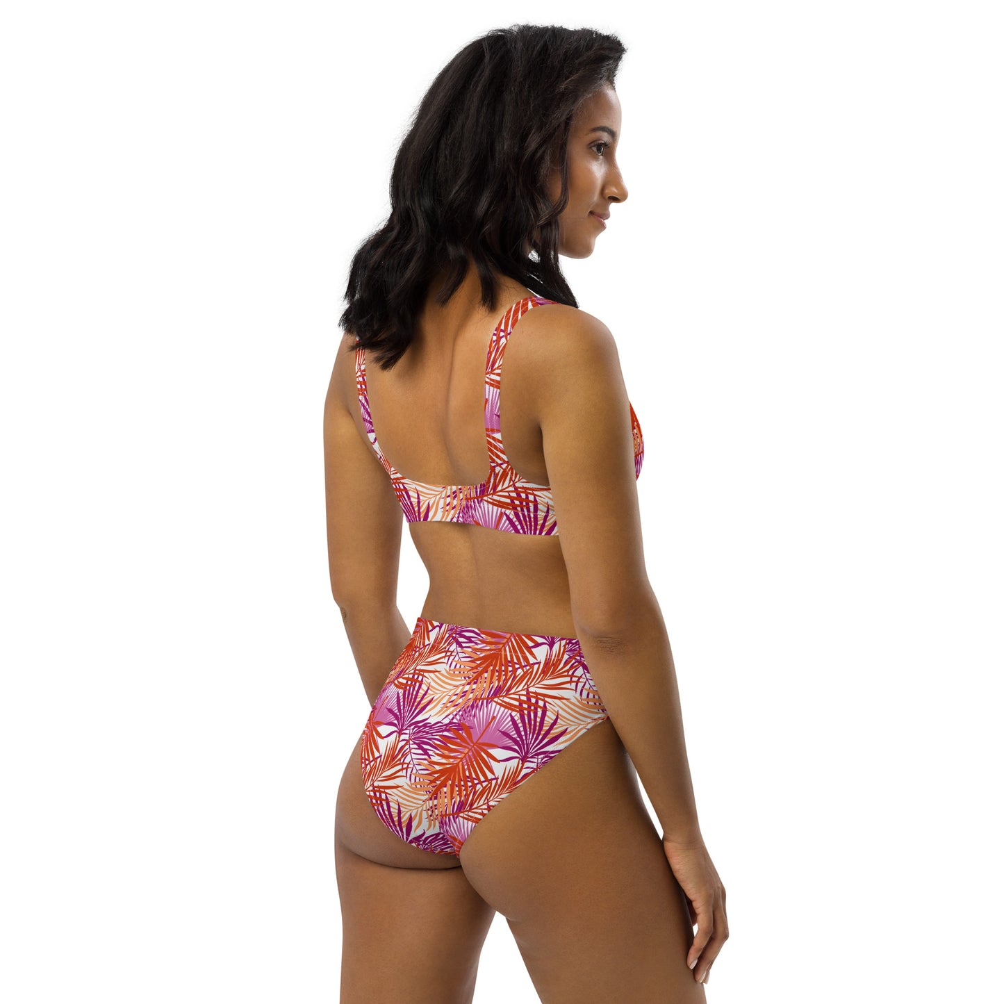 Lesbian Palm High-Waisted Athletic Bikini Bottom