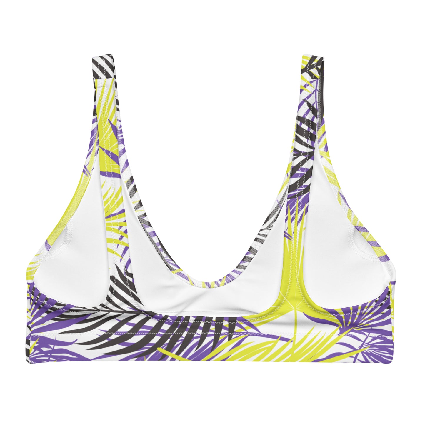 Non-Binary Palm Athletic Bikini Top