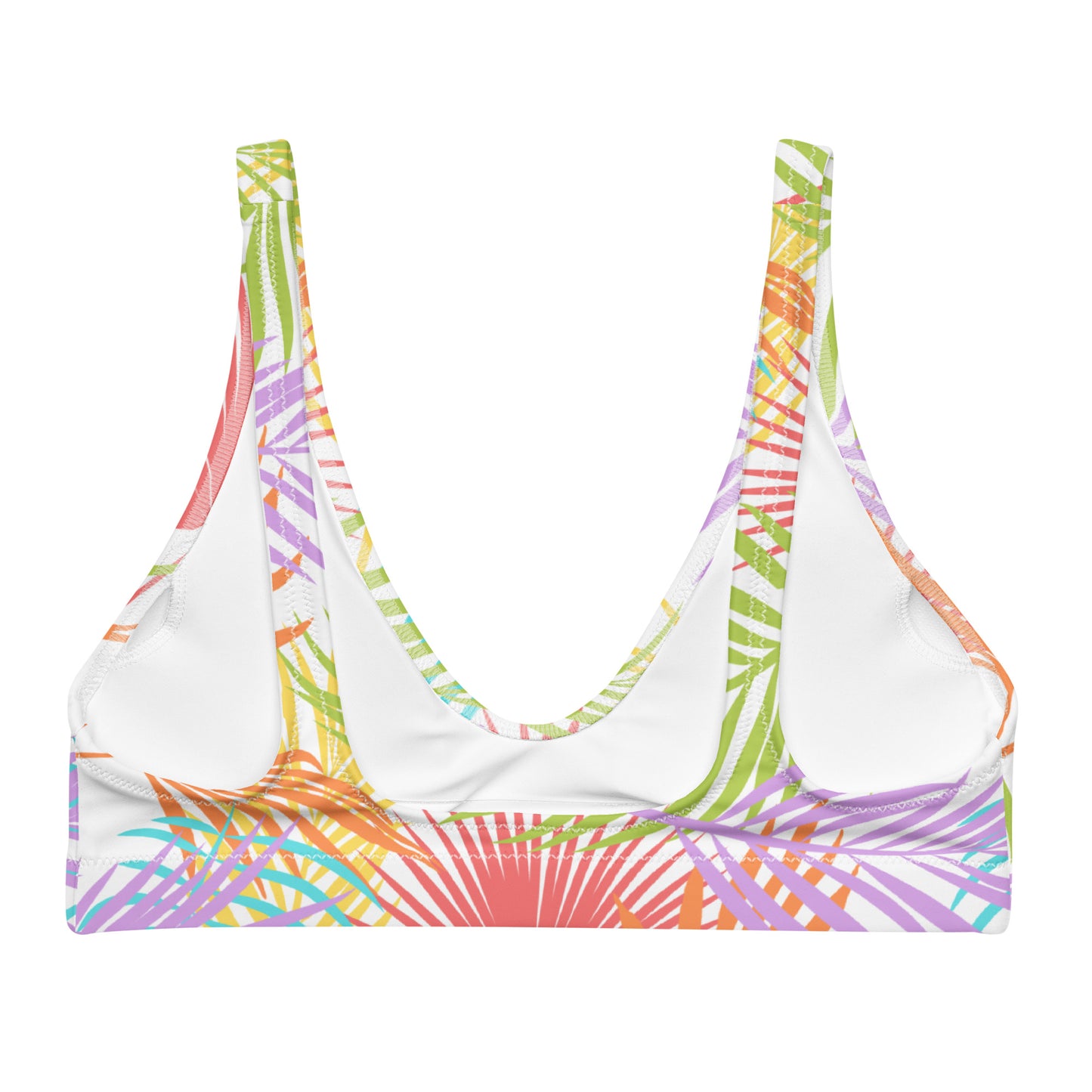 Rainbow Palm Athletic Bikini Top